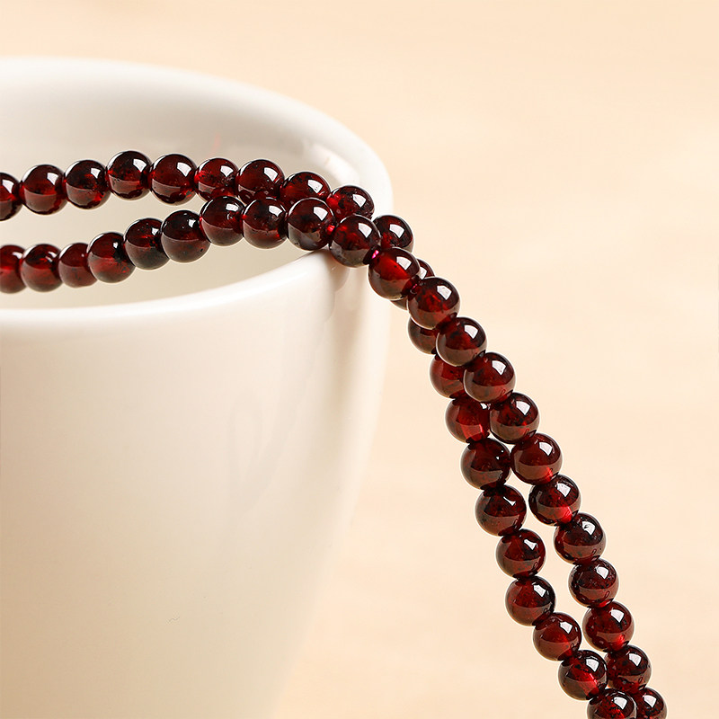 3-8mm Wine-red 3A Grade Garnet Beads