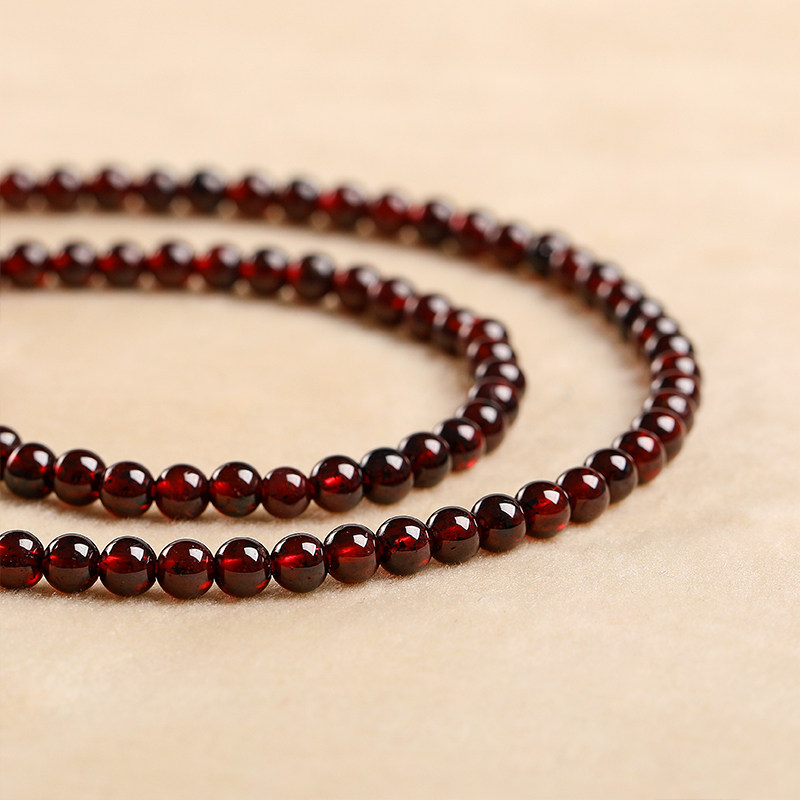 3-8mm Wine-red 3A Grade Garnet Beads - Image 3