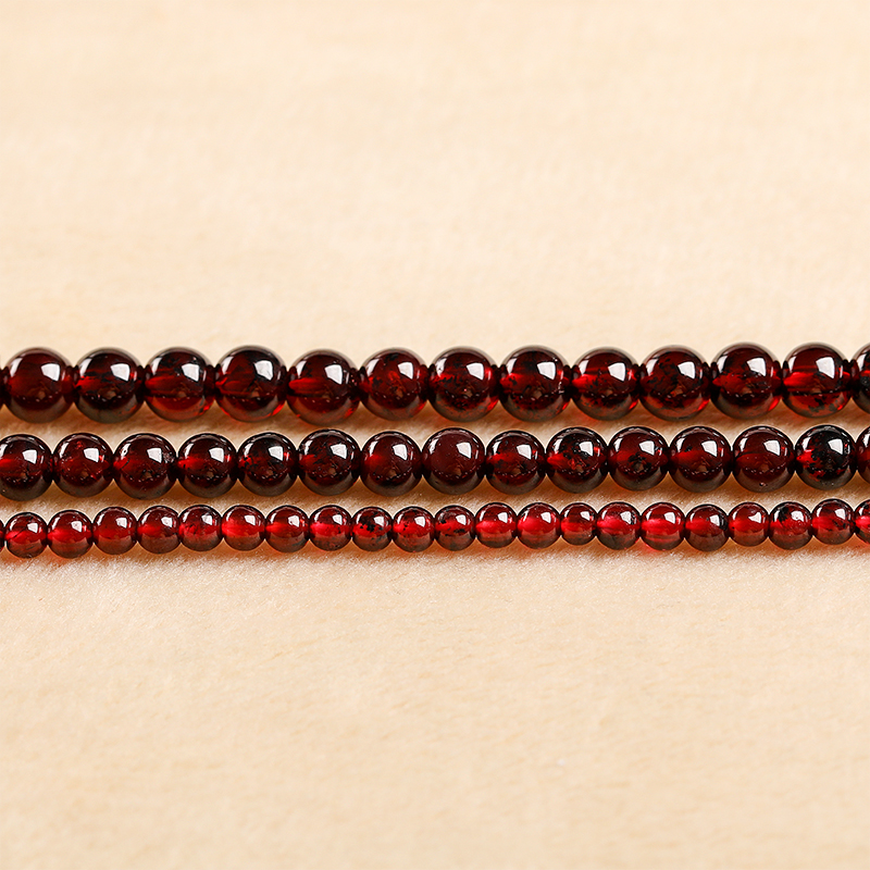 3-8mm Wine-red 3A Grade Garnet Beads - Image 4