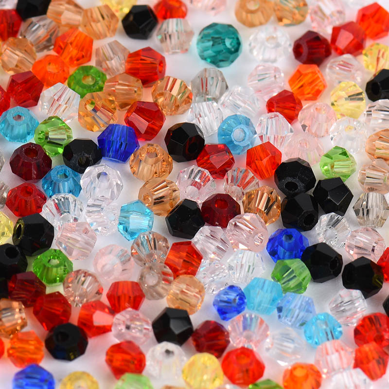3mm glass diamond-shaped beads