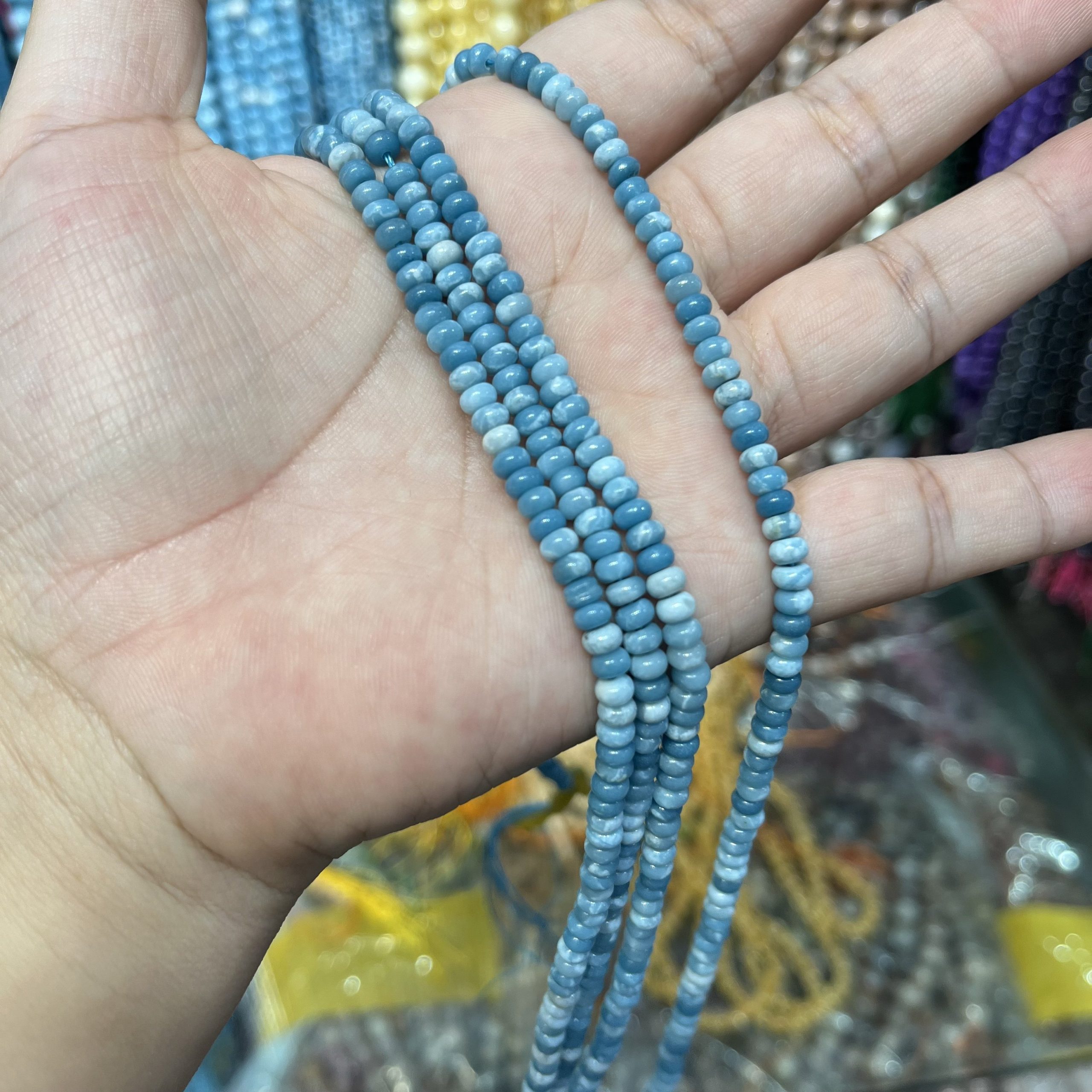 6*4mm 4*2mm Larimar stone abacus beads