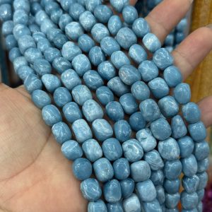 9*10mm Larimar stone irregular beads