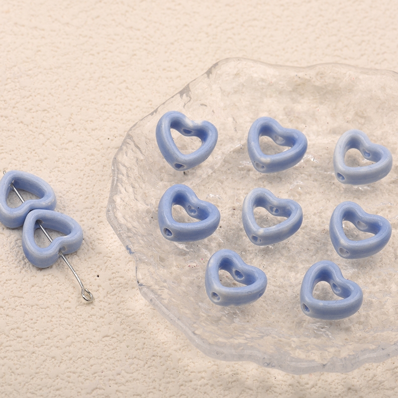 14mm hollow heart ceramic beads - Image 11