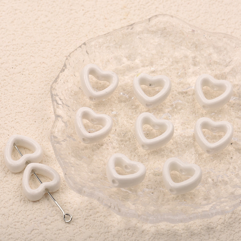 14mm hollow heart ceramic beads - Image 8