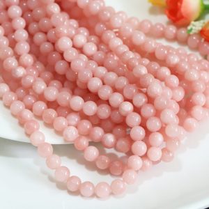 4-12mm pink Persian jade beads