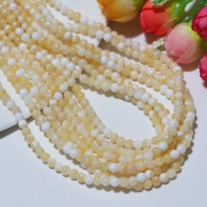 4-12mm yellow Persian jade beads