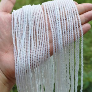 2-3mm White-Chalcedony Beads