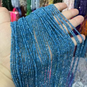 2-3mm Blue-Apatite Faceted Beads
