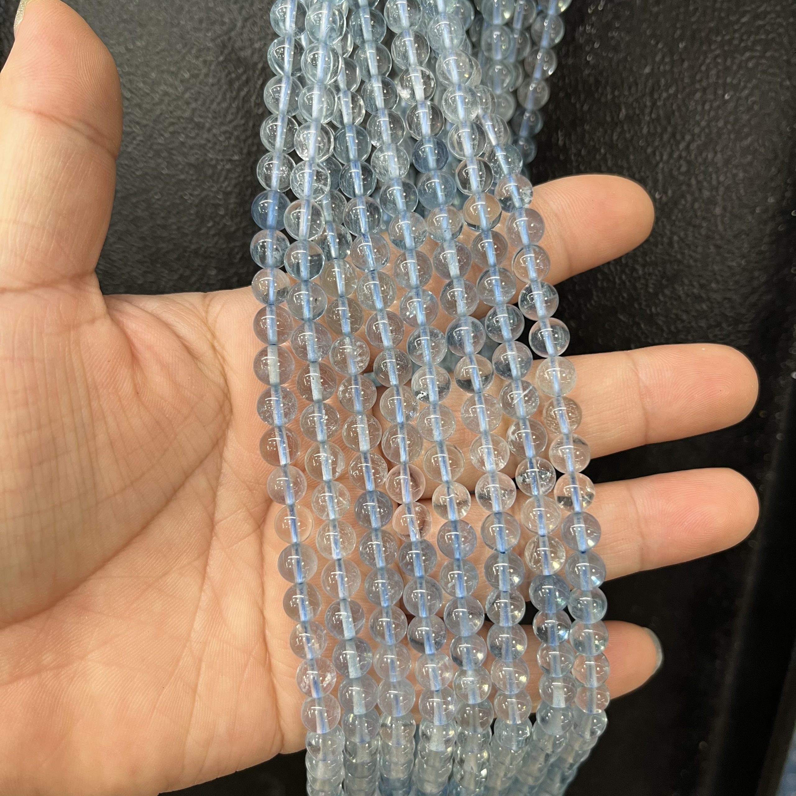 6-8mm aquamarine beads