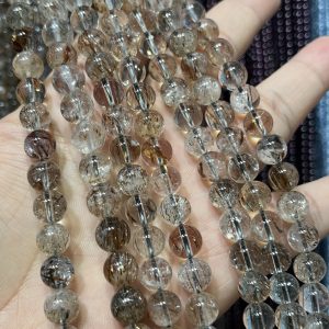 4-10mm Black Gold Super Seven Beads