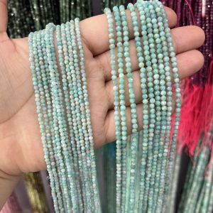 2-3mm faceted amazonite beads