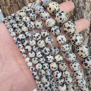 4-12mm spotted stone beads