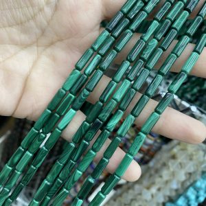 4*11mm Malachite tube beads