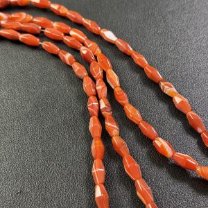 6*12mm Brazilian Red Agate Octagonal Beads