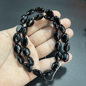 10*14*5mm black agate oval flat beads