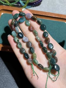 8*10mm Indian Agate Oval Flat Beads