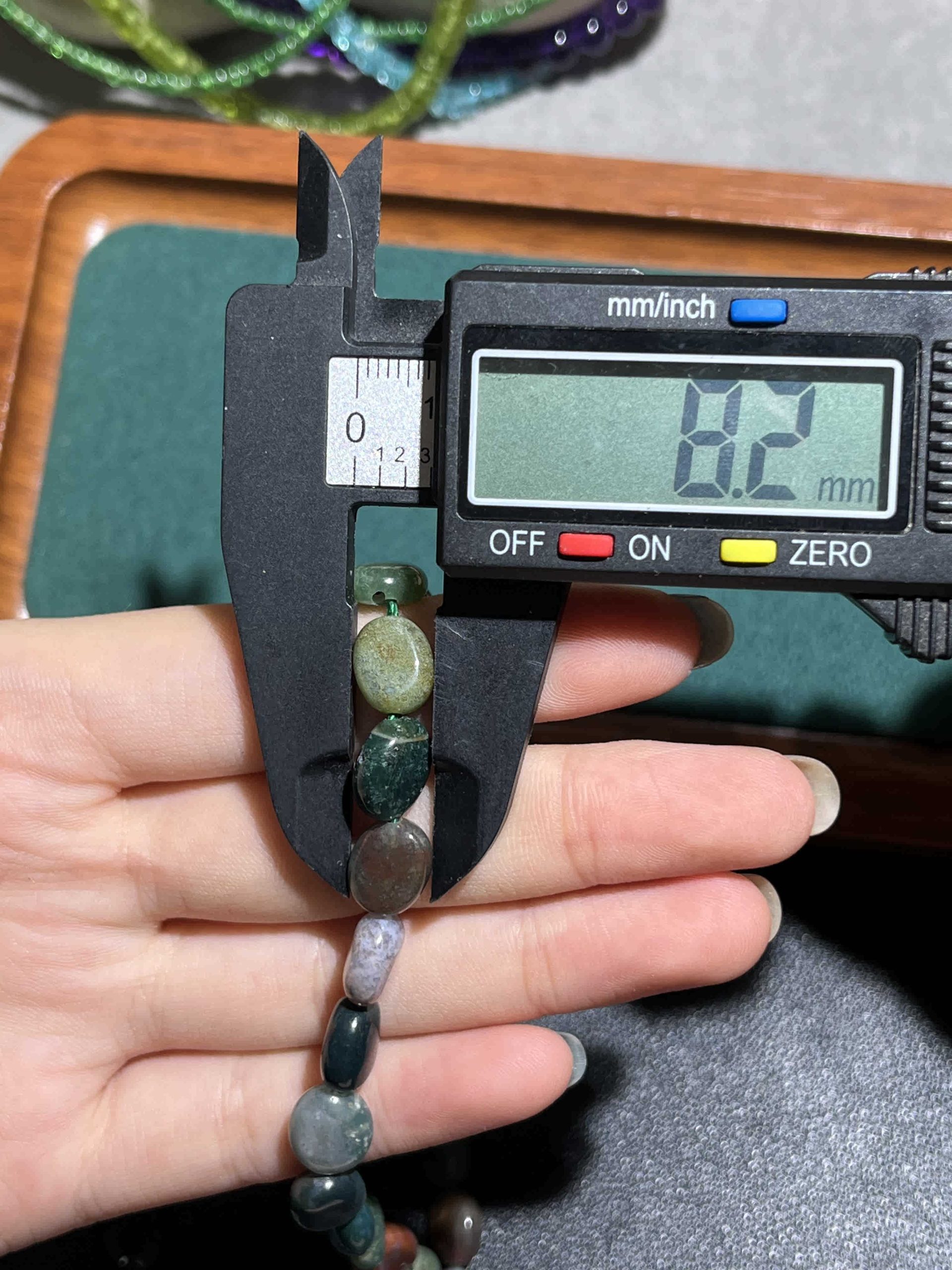 8*10mm Indian Agate Oval Flat Beads