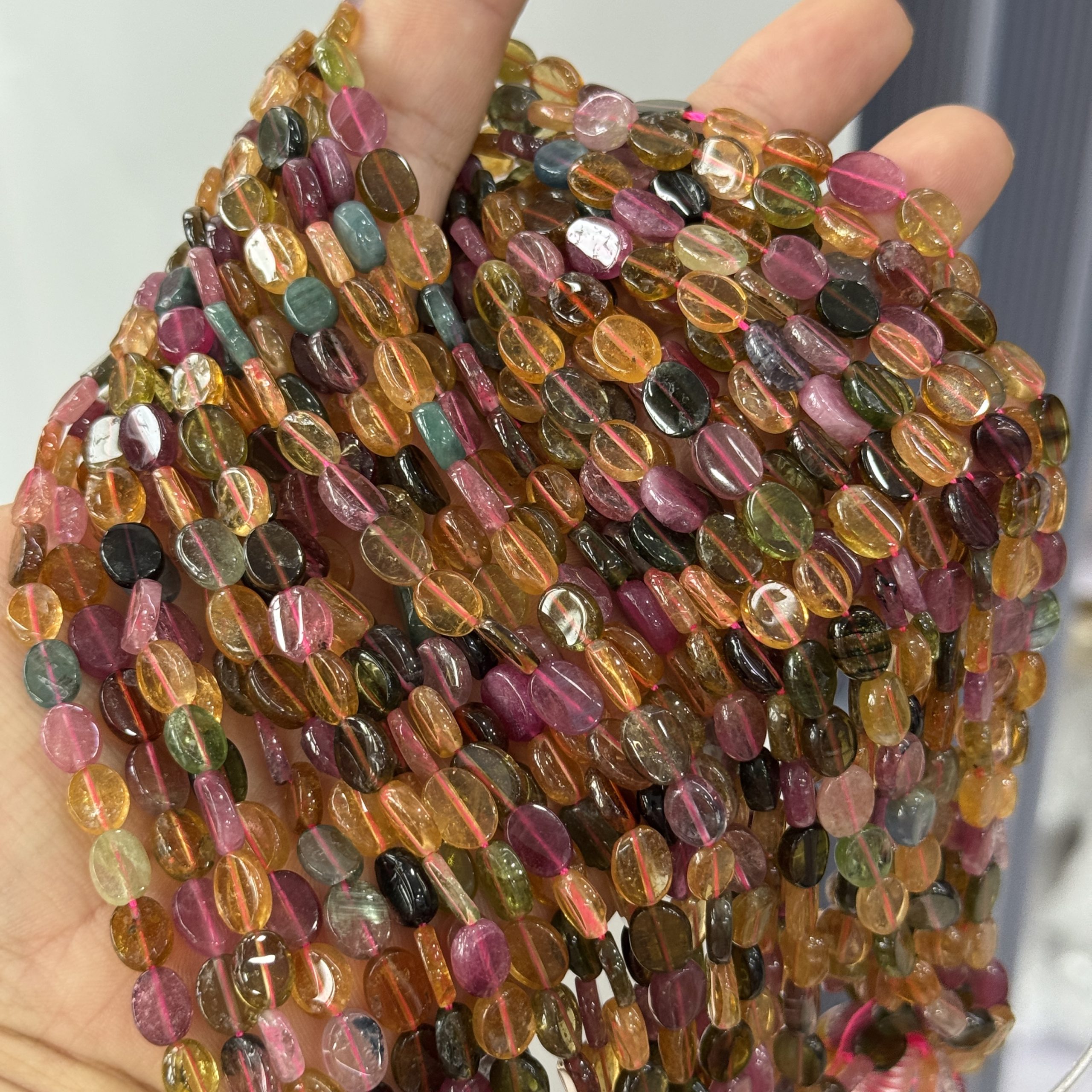 6*8*2.6mm tourmaline oval beads