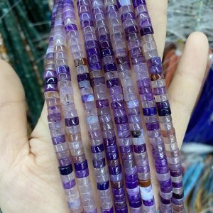 3*6mm Purple Agate Straight Cut Beads