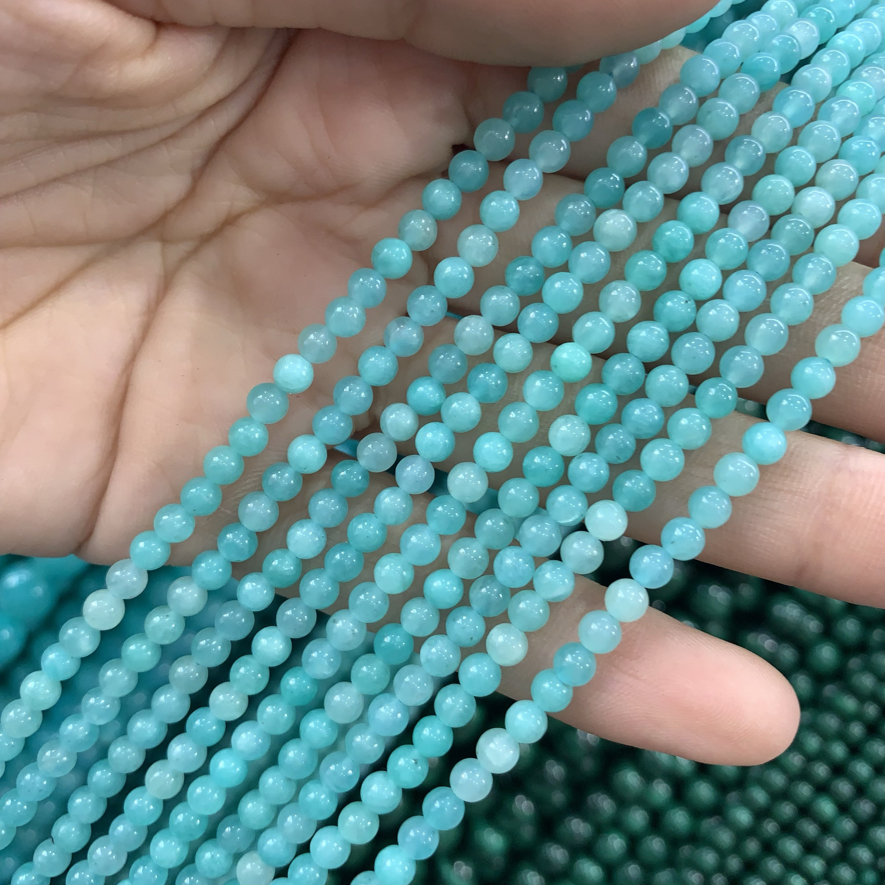 4-10mm AA grade Mozambique Amazonite beads