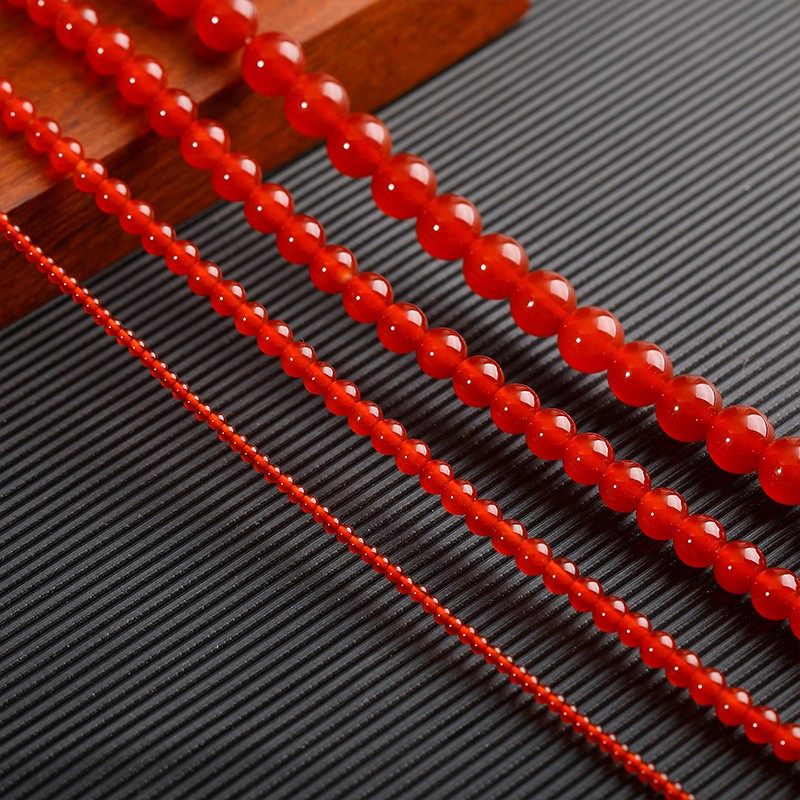 2-10mm black red yellow white green agate beads - Image 6