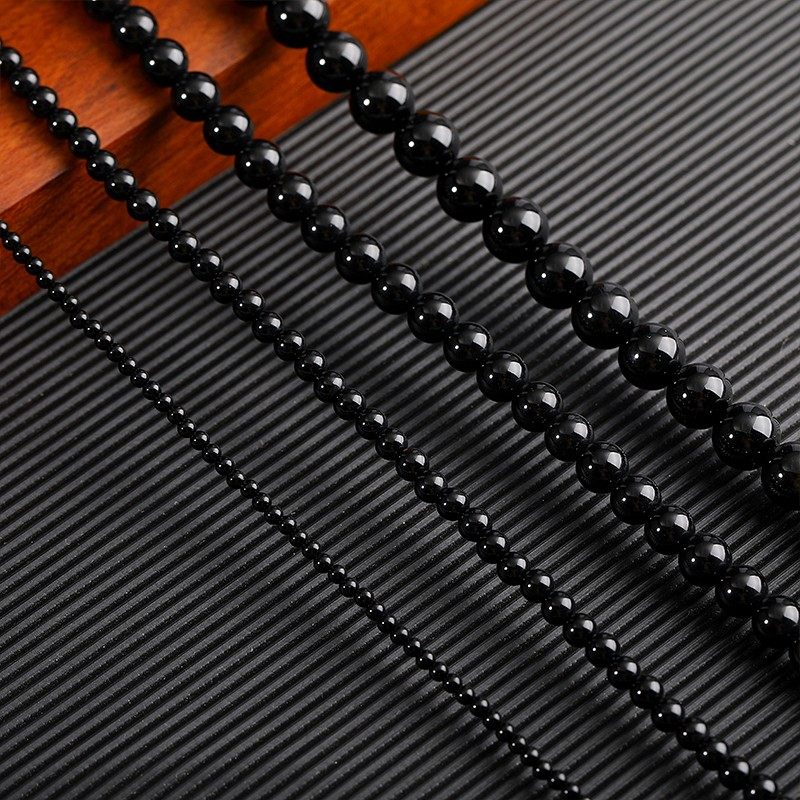 2-10mm black red yellow white green agate beads - Image 5