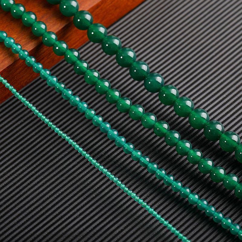 2-10mm black red yellow white green agate beads - Image 3