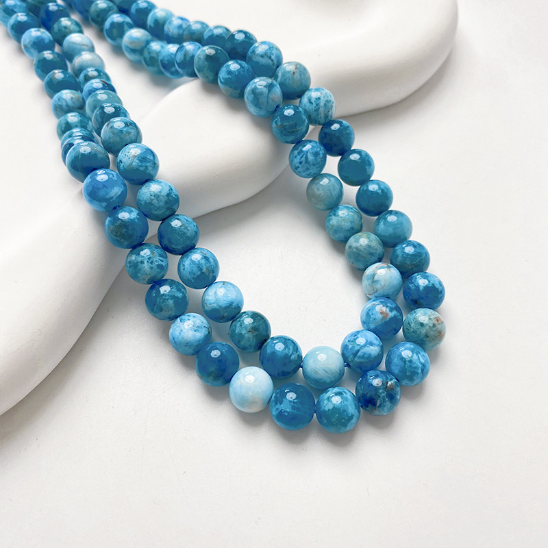 6-10mm Sea Blue Apatite Beads