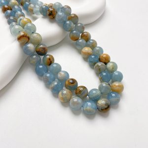 6-10mm blue calcite beads