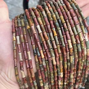 5*12mm Picasso Stone Bamboo-tube Beads