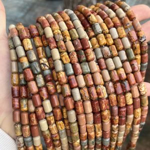 6*10mm Picasso Stone Barrel Beads