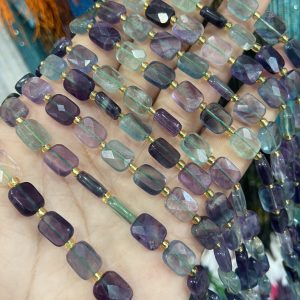 8*10mm fluorite Faceted square beads