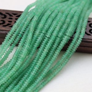 4*2mm green Aventurine abacus beads