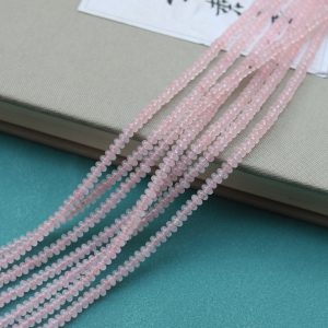 4*2mm Rose Quartz abacus beads