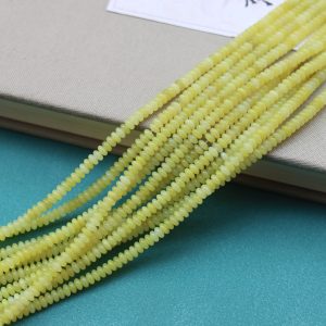 4*2mm Lemon Jade abacus beads