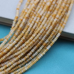 4*2mm yellow topaz abacus beads