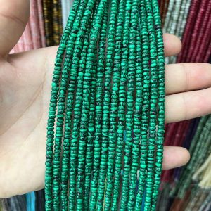 4*2mm malachite abacus beads