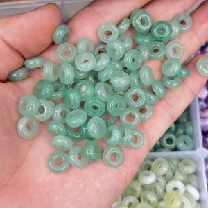 10mm Green Aventurine Large Hole Beads