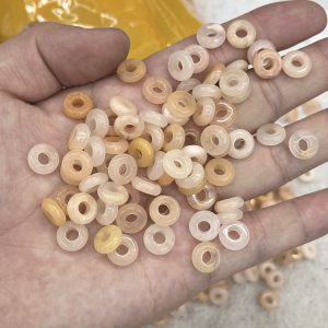 10mm Light Pink Aventurine Large Hole Beads