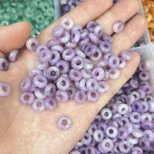 10mm purple-star stone Large Hole Beads