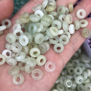 10mm Xiuyan-Jade Large Hole Beads