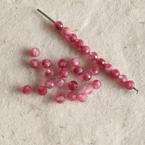 3-4mm garnet faceted beads