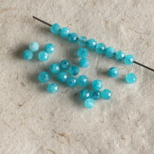 3mm blue apatite faceted beads