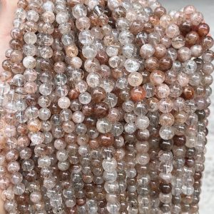 6–10mm Black Gold Super Seven Beads