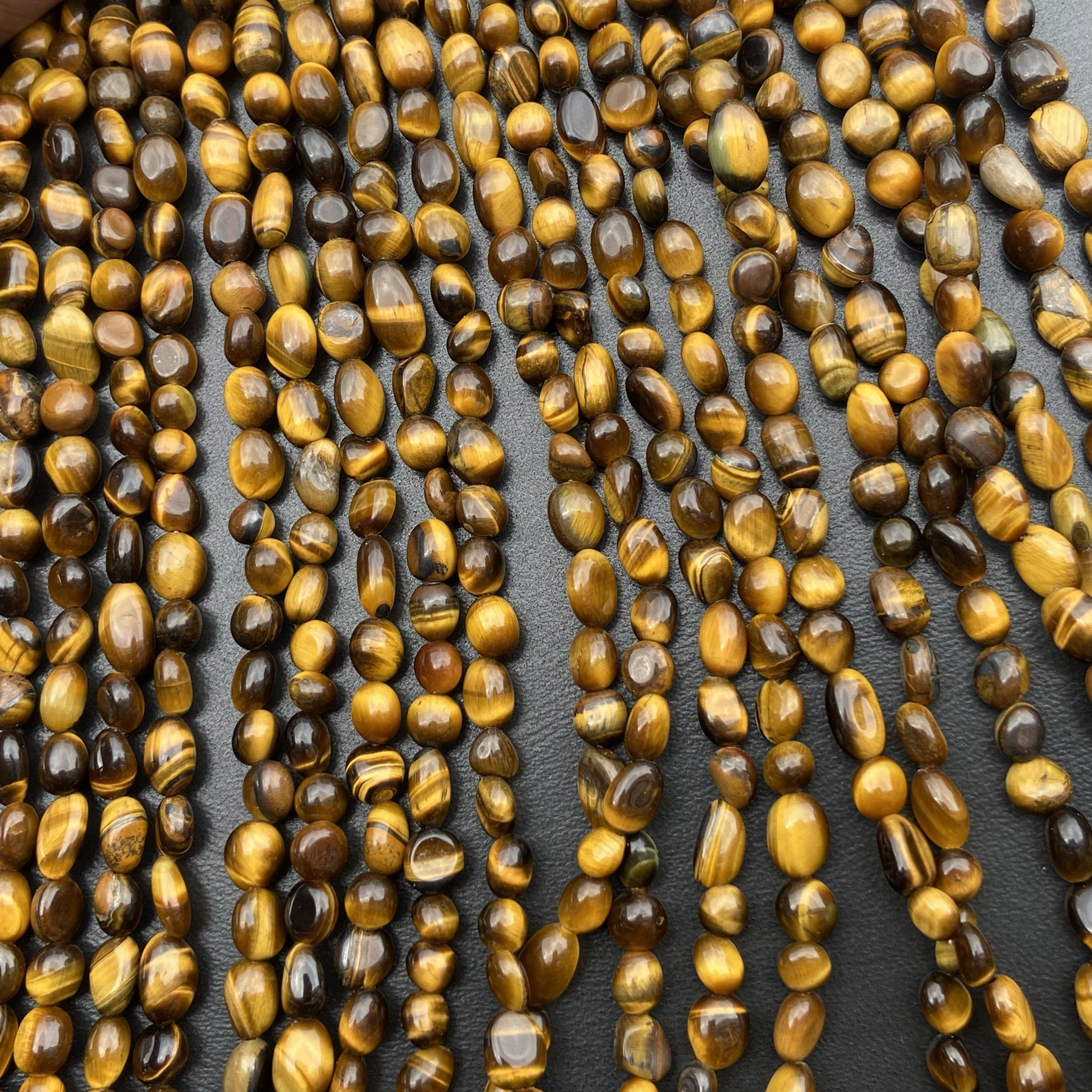 6mm Irregular Tiger’s Eye Beads