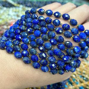 6*8mm lapis lazuli faceted rice beads