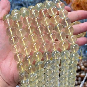 7-14mm 5A grade lemon quartz beads